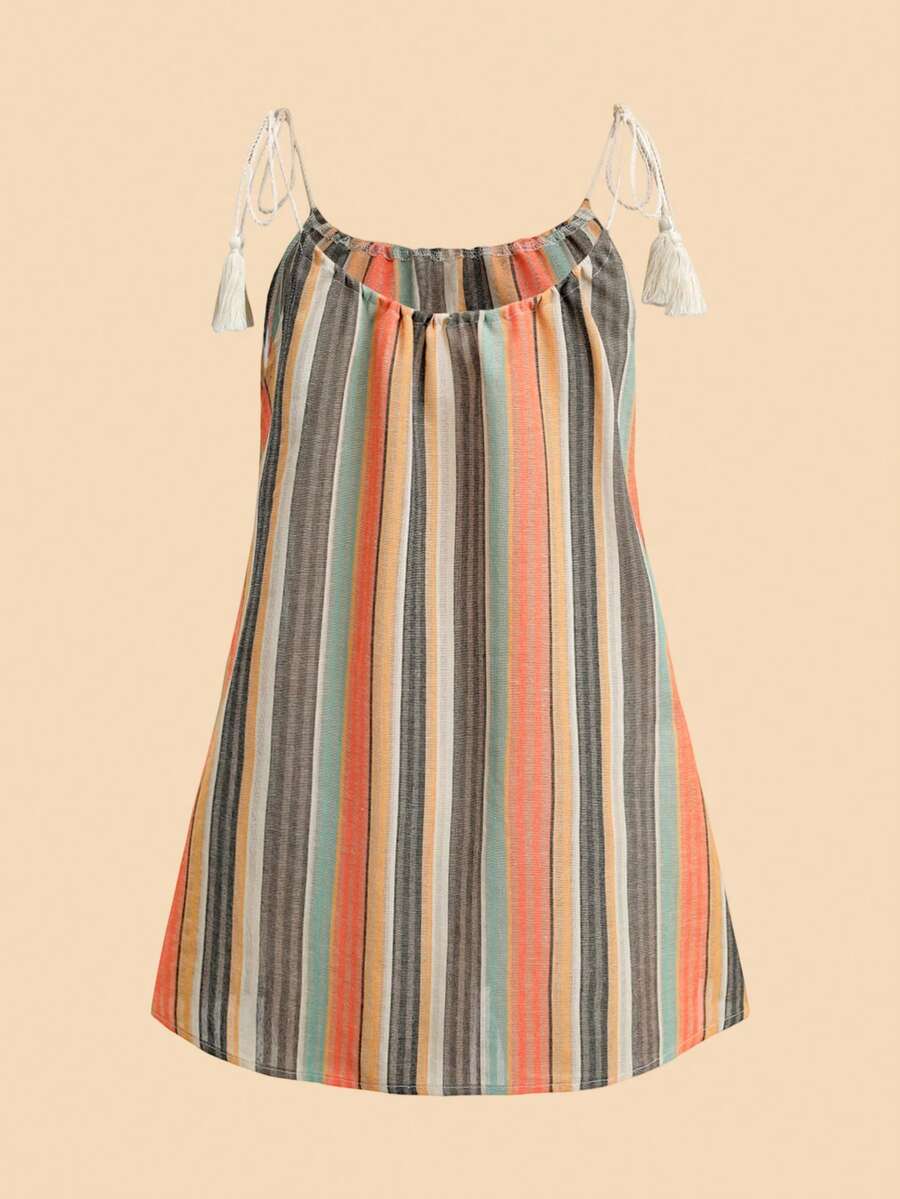 Vestido de Praia Feminino - Estampa de Palmeira e Detalhe de Nó