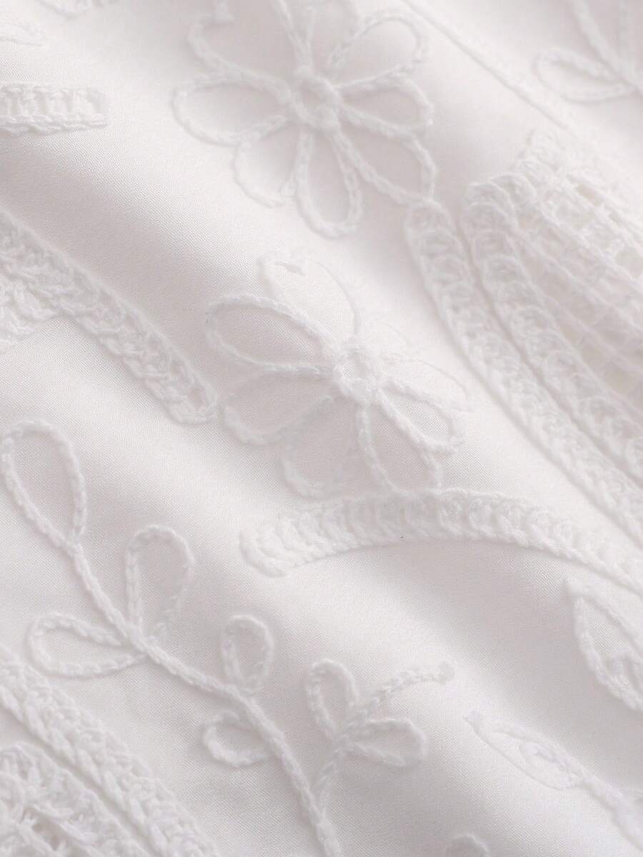 Regata Feminina Casual - Decote em V Jacquard