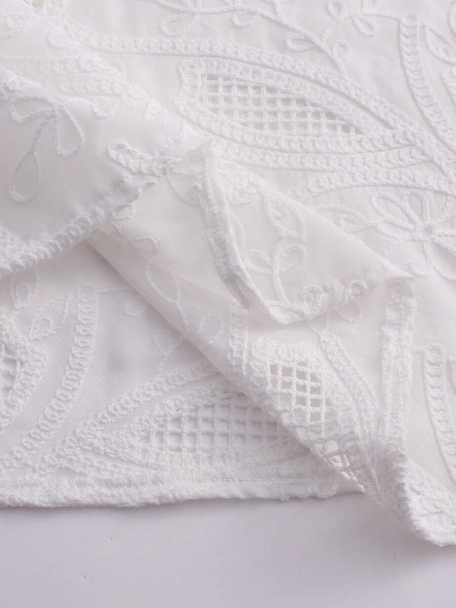 Regata Feminina Casual - Decote em V Jacquard
