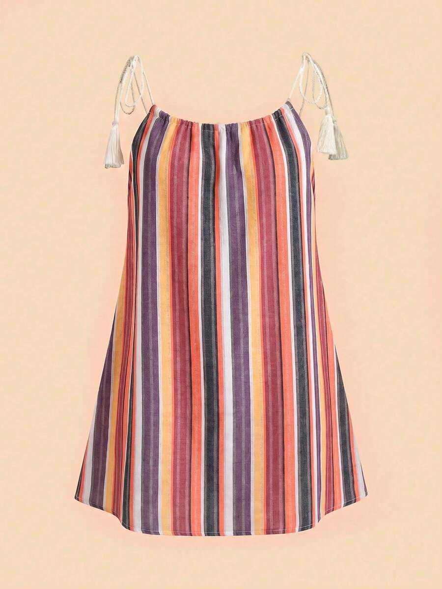 Vestido de Praia Feminino - Estampa de Palmeira e Detalhe de Nó