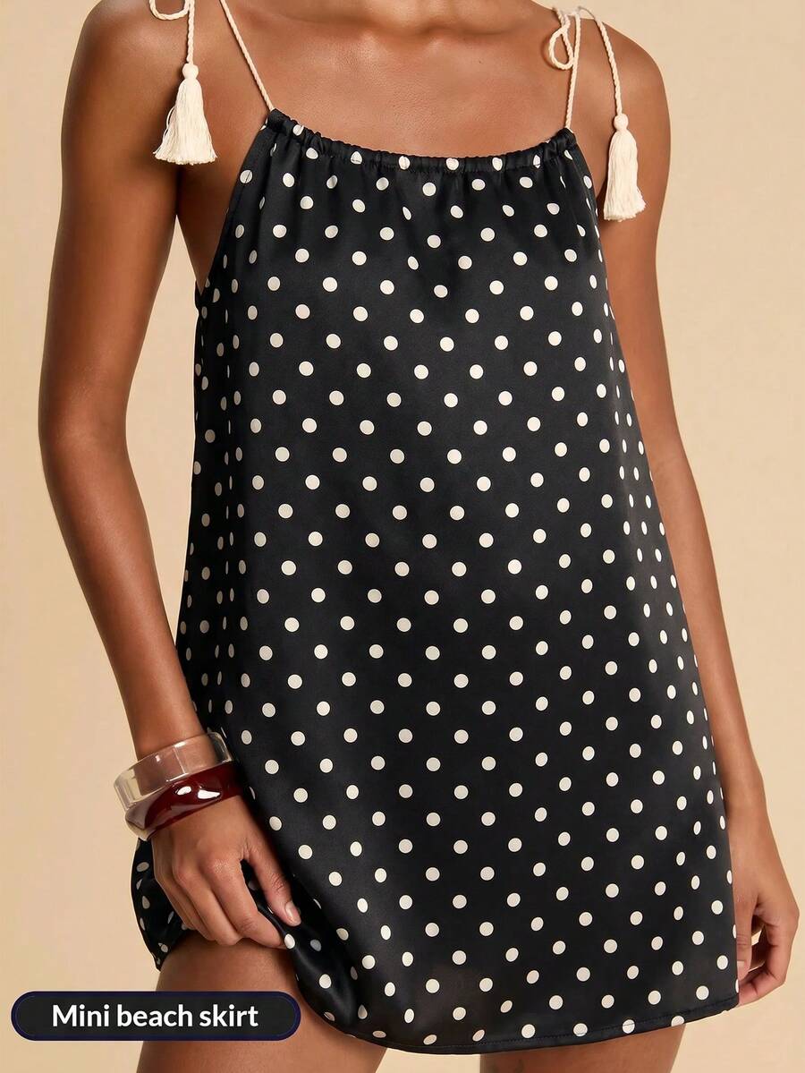 Vestido de Praia Feminino - Estampa de Palmeira e Detalhe de Nó