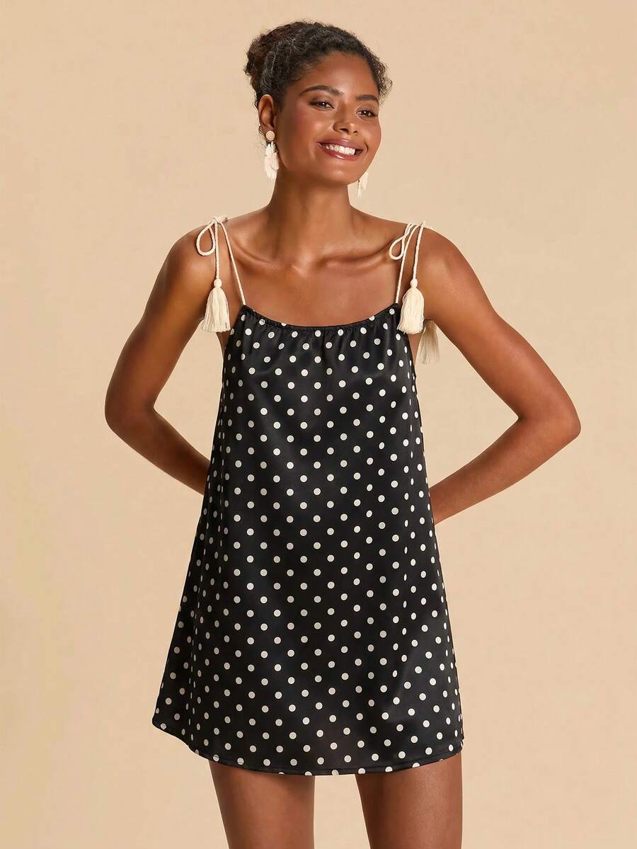 Vestido de Praia Feminino - Estampa de Palmeira e Detalhe de Nó