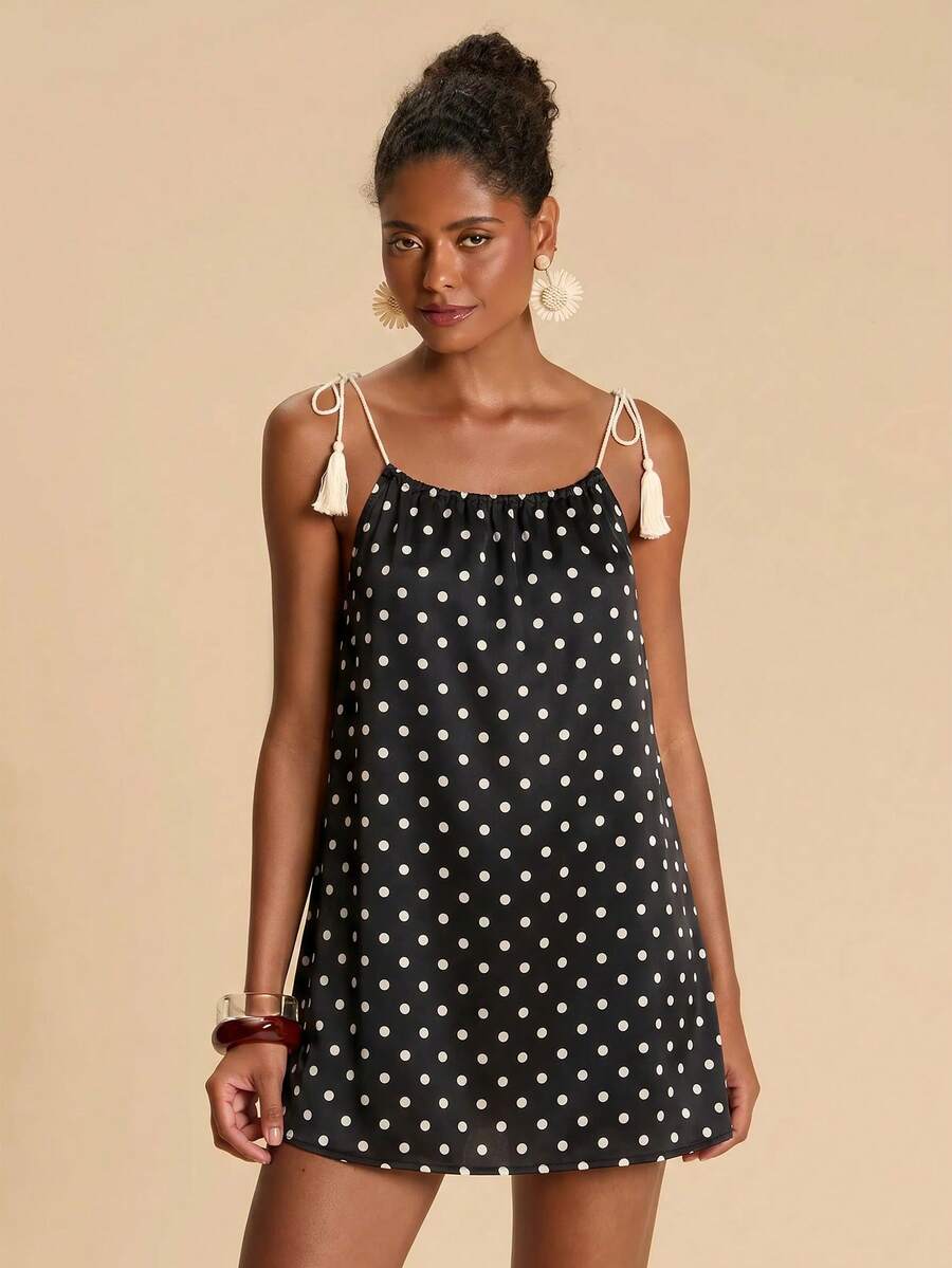 Vestido de Praia Feminino - Estampa de Palmeira e Detalhe de Nó