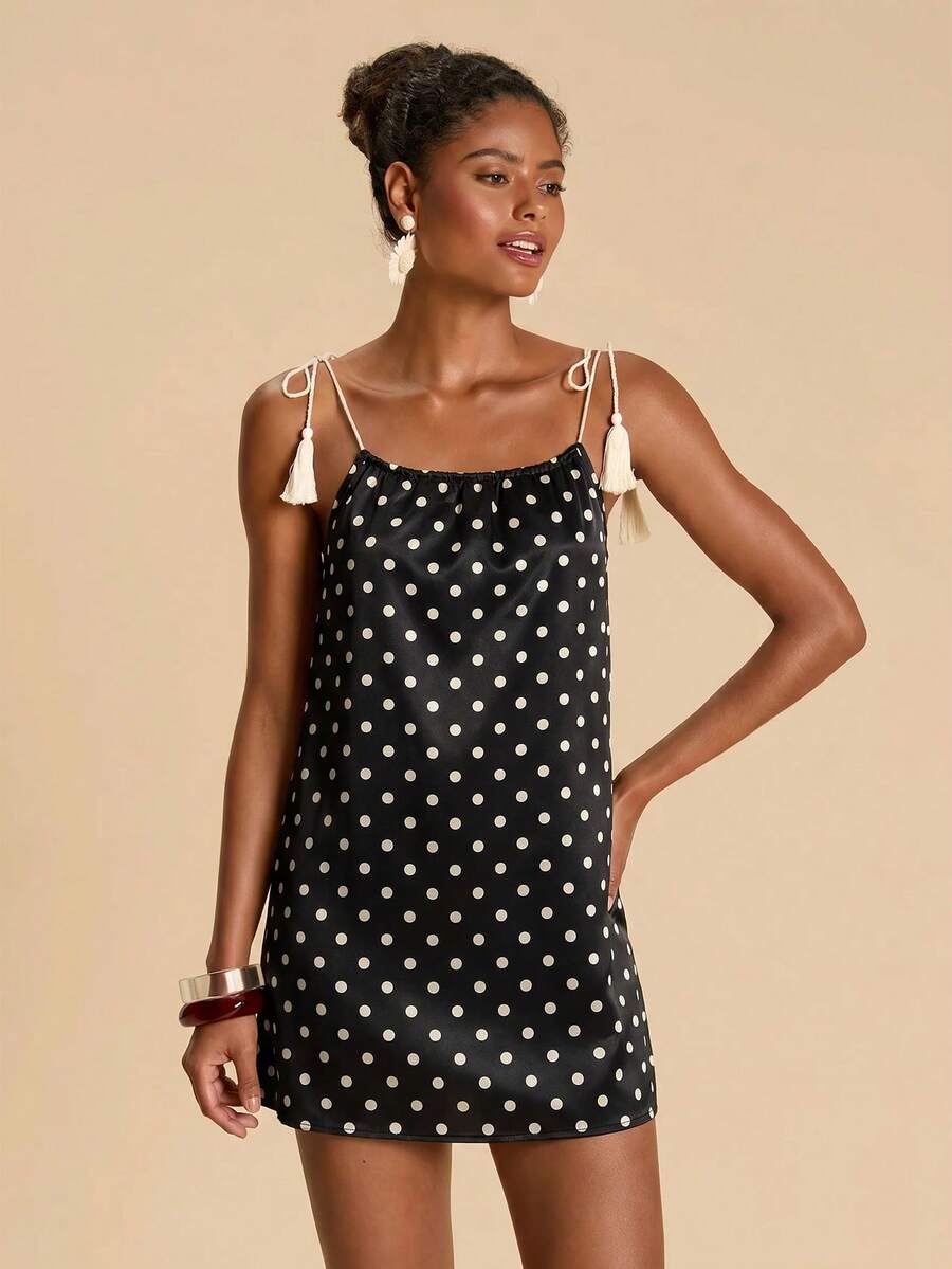 Vestido de Praia Feminino - Estampa de Palmeira e Detalhe de Nó