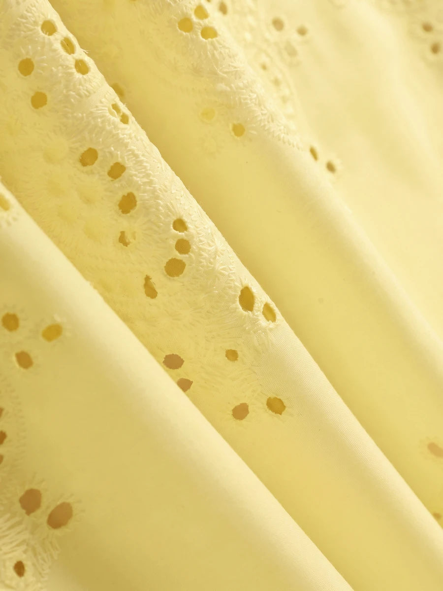 Vestido de Praia Feminino - Estampa de Palmeira e Detalhe de Nó