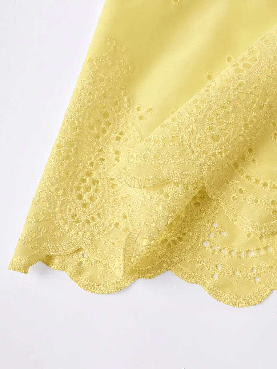Vestido de Praia Feminino - Estampa de Palmeira e Detalhe de Nó