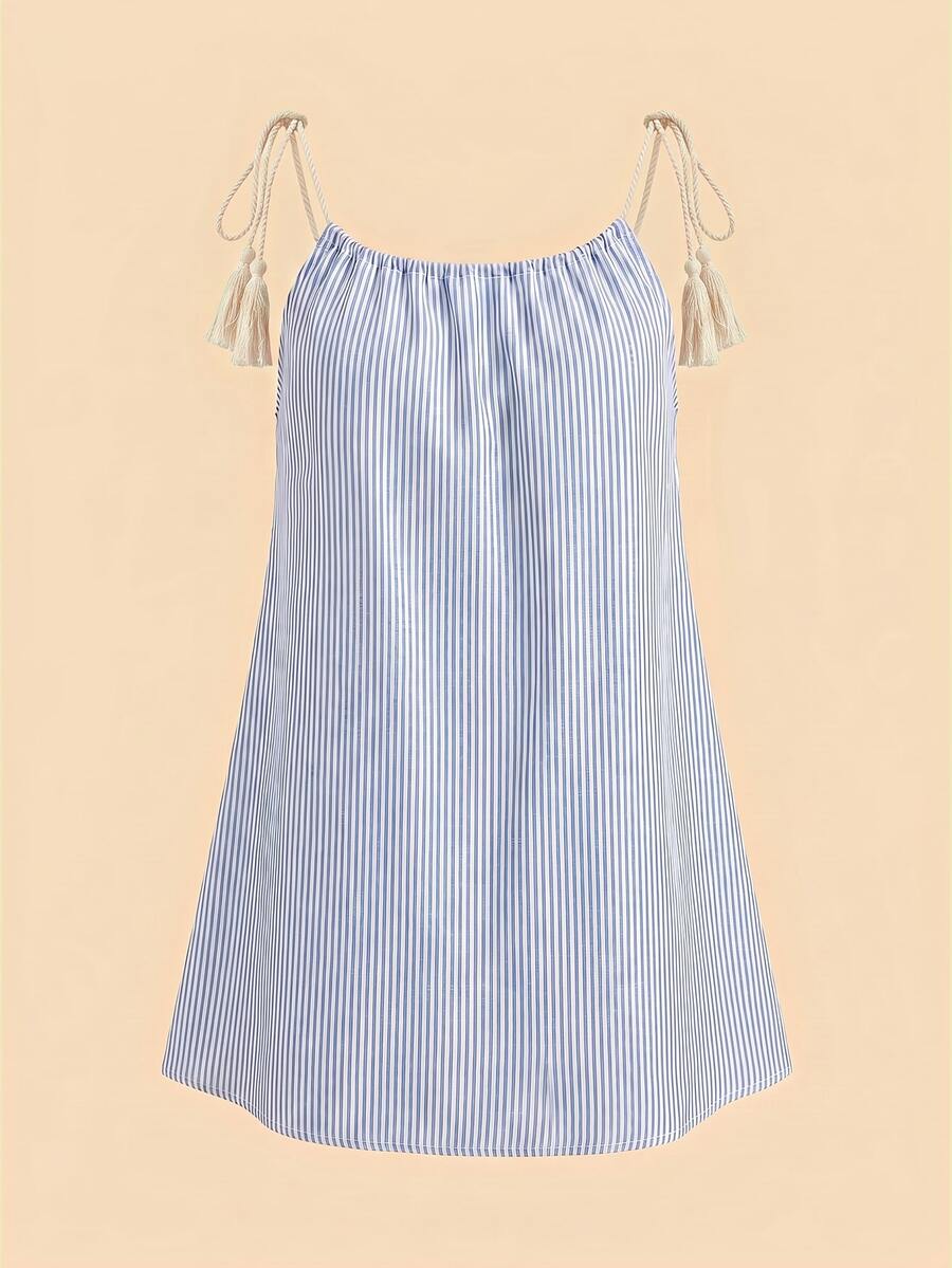 Vestido de Praia Feminino - Estampa de Palmeira e Detalhe de Nó