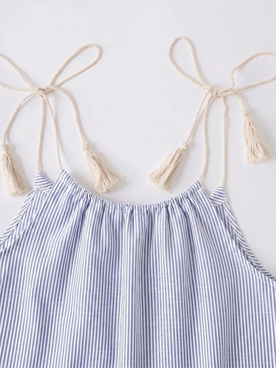 Vestido de Praia Feminino - Estampa de Palmeira e Detalhe de Nó