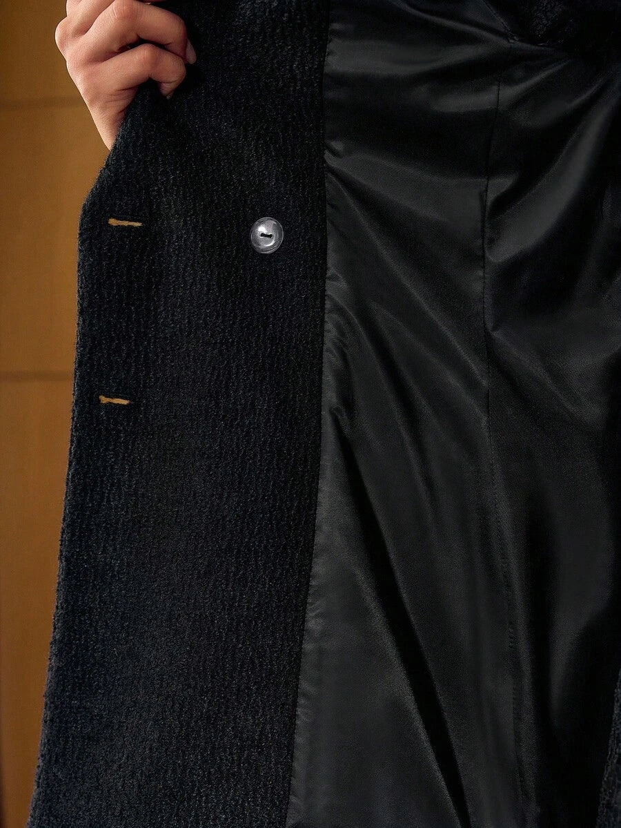 Blazer Feminino Alfaiataria Lã Preto – Corte Elegante Premium Dupla Face | Boutique do Encanto 