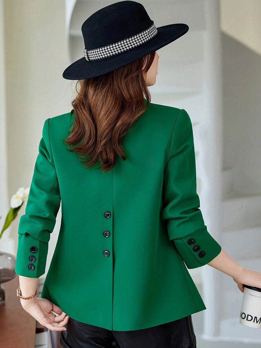 Blazer Feminino Alfaiataria Off White com Fenda nas Costas – do PP ao XXG | Boutique do Encanto