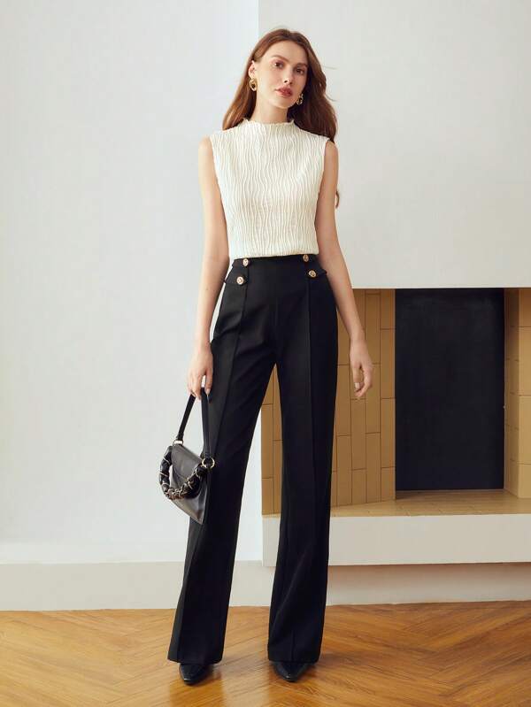 Blusa Feminina Bege, Preto e Marrom - Texturizado Slim Fit – Coleção Entre Estações | Boutique do Encanto