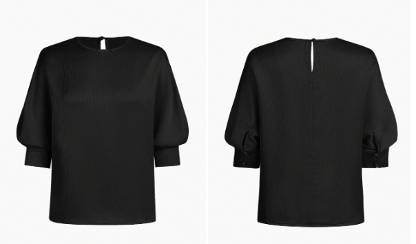 Blusa Feminina Shape Fluido Manga Morcego Básico Chic - Cores Preto - Azul - Castanho - Rosa - Coleção Entre Estações - Boutique do Encanto 