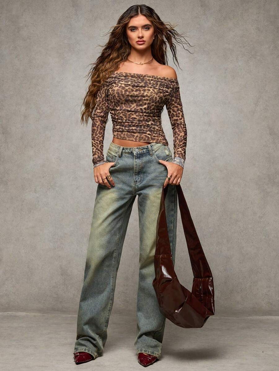 Blusa feminina estampa leopardo tendência inverno