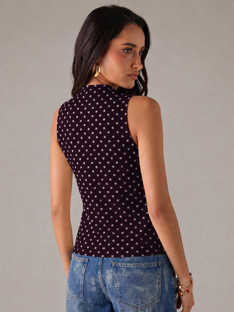 Blusa feminina poá Vinho Bordô  PP ao G – Primavera Verão 2027 Boutique do Encanto 