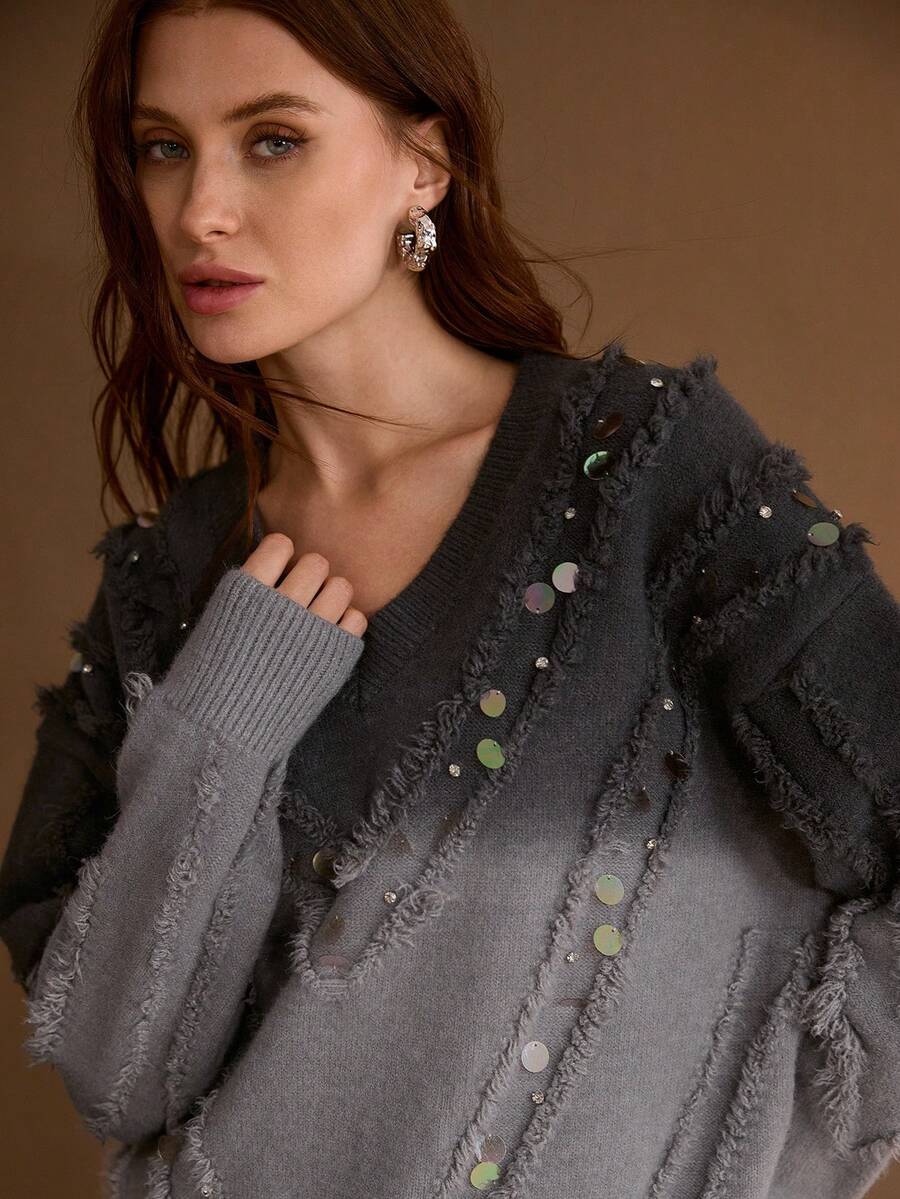 Blusa premium feminina em tricô moderno para inverno