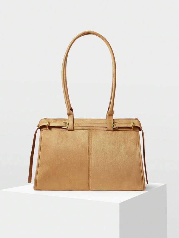 Bolsa Feminina Vintage Minimalista em Couro PU - Alça Dupla - Coleção Elegance Office - Boutique do Encanto 