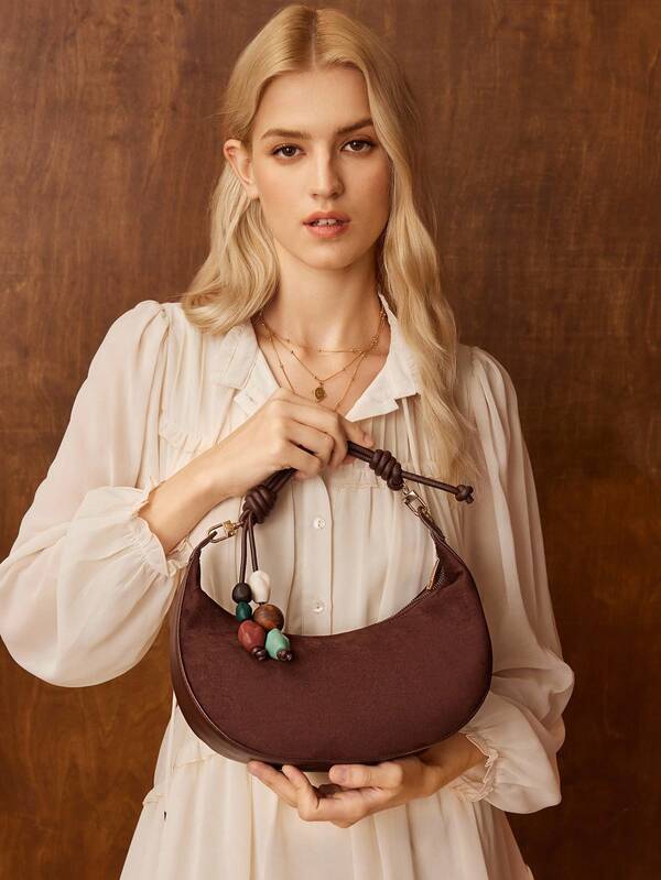 Bolsa Hobo Feminina em Couro PU - Casual Minimalista - Coleção Boho Elegance - Boutique do Encanto Bolsas 