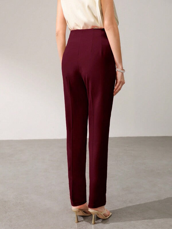 Calça Alfaiataria Feminina Afilada Forrada com Zíper – Social Escritório Elegante | Boutique do Encanto