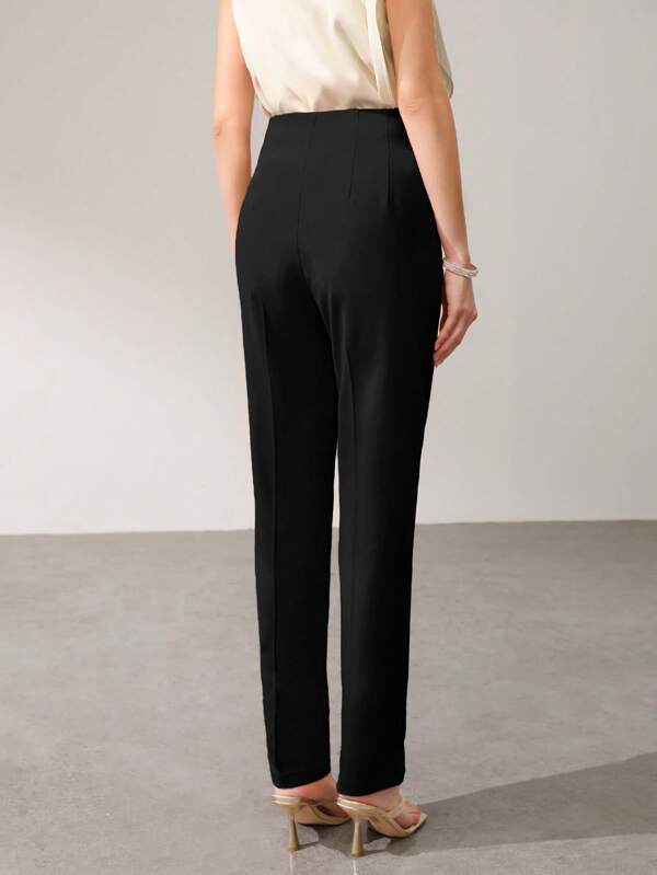 Calça Alfaiataria Feminina Afilada Forrada com Zíper – Social Escritório Elegante | Boutique do Encanto