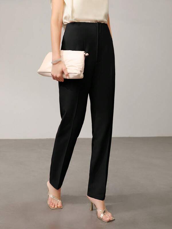 Calça Alfaiataria Feminina Afilada Forrada com Zíper – Social Escritório Elegante | Boutique do Encanto