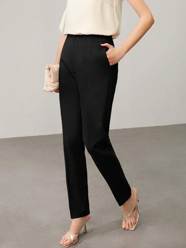 Calça Alfaiataria Feminina Afilada Forrada com Zíper – Social Escritório Elegante | Boutique do Encanto