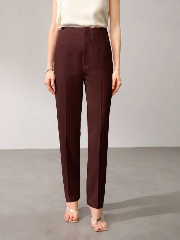 Calça Alfaiataria Feminina Afilada Forrada com Zíper – Social Escritório Elegante | Boutique do Encanto
