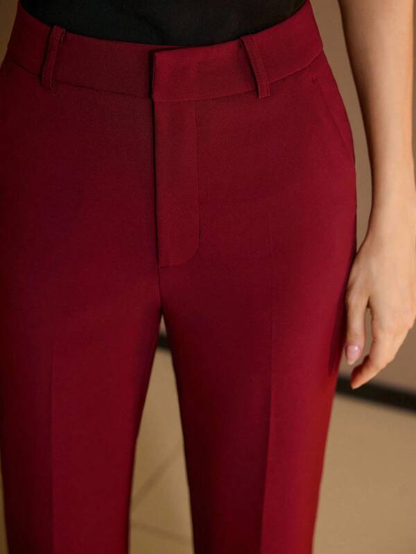 Calça de Alfaiataria Feminina Perna Reta com Vinco - Cintura Natural | Outono - Inverno Elegante | Boutique do Encanto Calças 