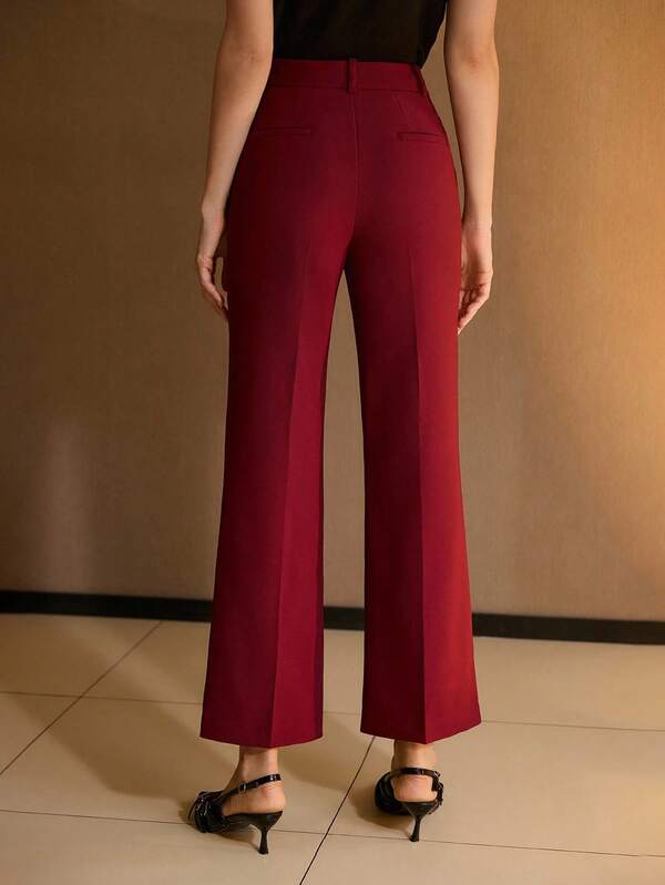 Calça de Alfaiataria Feminina Perna Reta com Vinco - Cintura Natural | Outono - Inverno Elegante | Boutique do Encanto Calças 