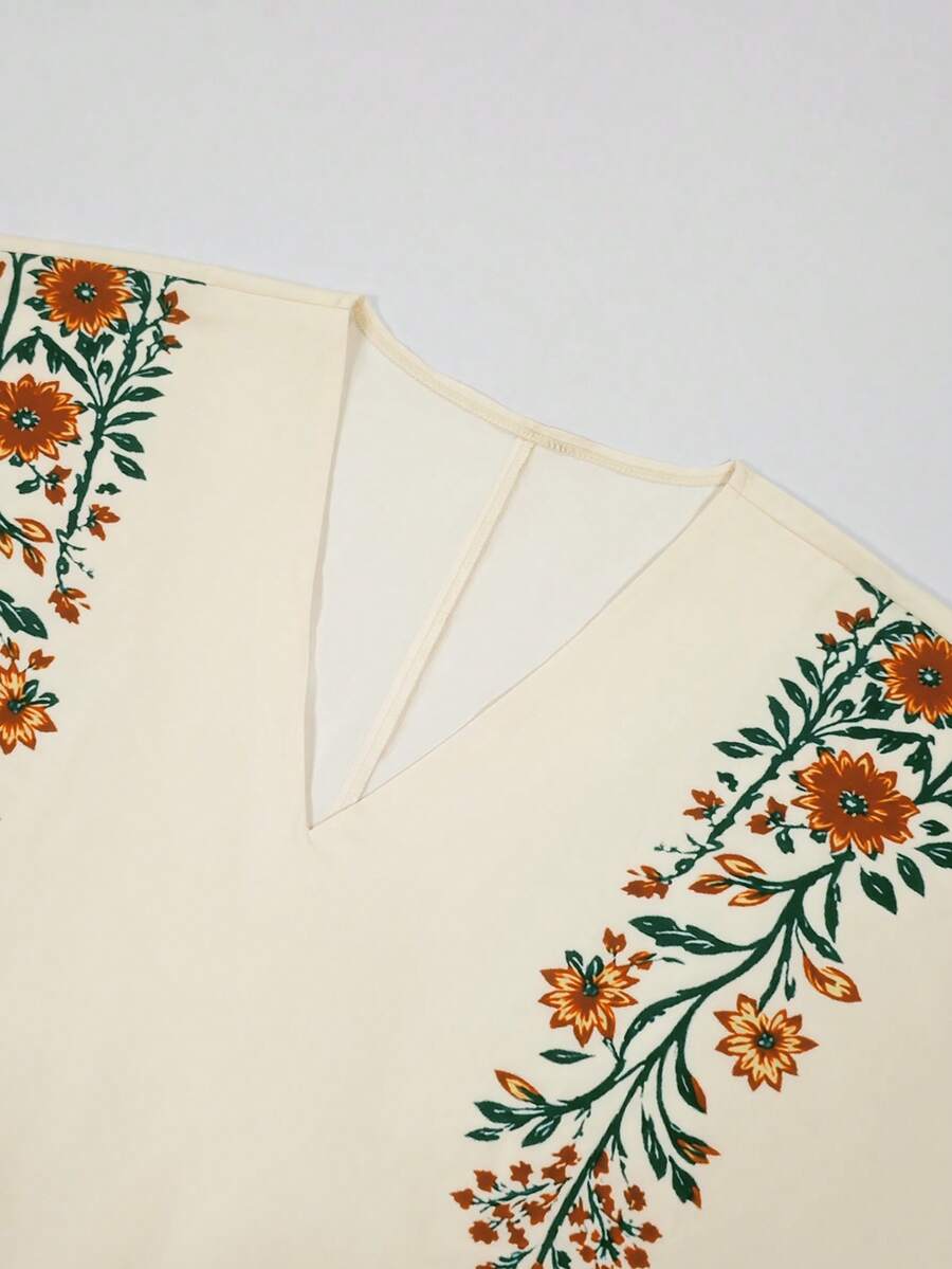 Conjunto feminino floral laranja com blusa e shorts – Boutique do Encanto