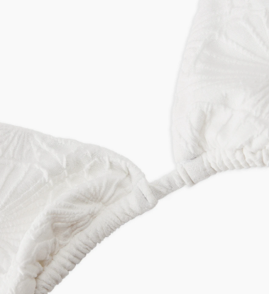 Detalhe do bustier cortininha