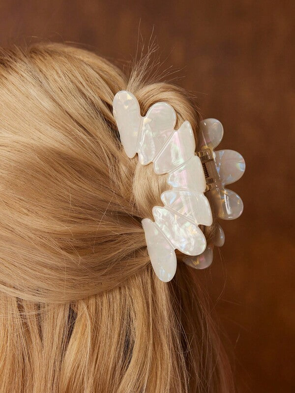 Fivela - Grampo de Cabelo Floral em Acrílico - Fixação Elegante para Penteados - Boutique do Encanto 
