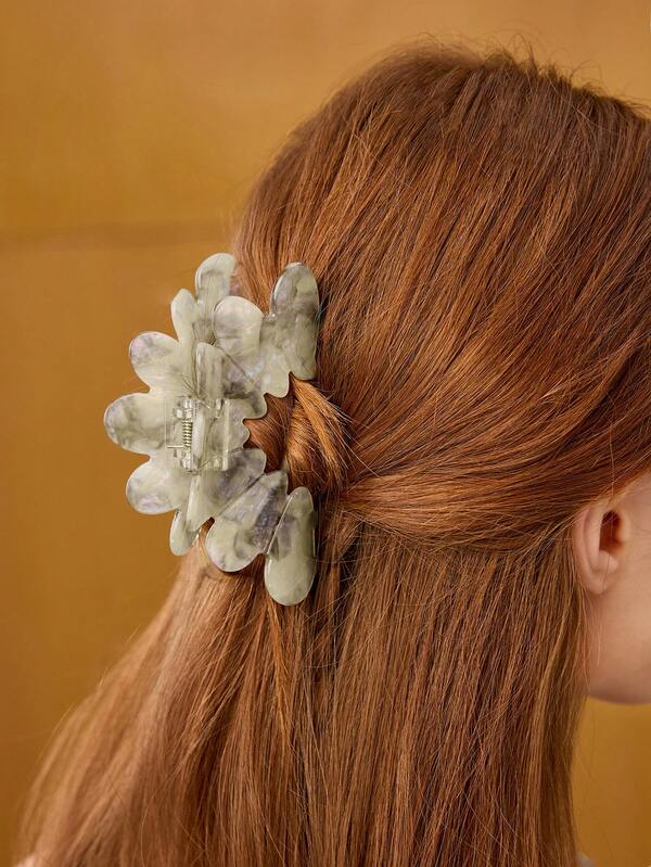 Fivela - Grampo de Cabelo Floral em Acrílico - Fixação Elegante para Penteados - Boutique do Encanto 