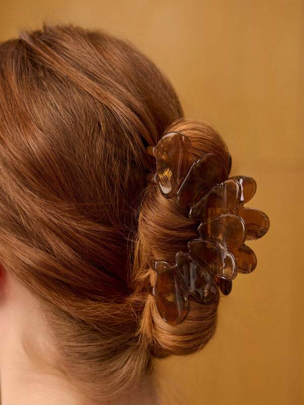 Fivela - Grampo de Cabelo Floral em Acrílico - Fixação Elegante para Penteados - Boutique do Encanto 
