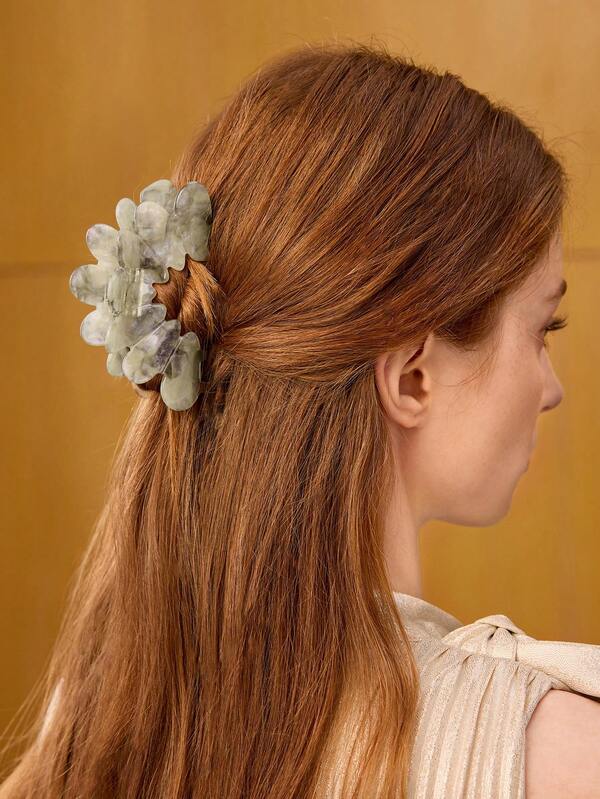 Fivela - Grampo de Cabelo Floral em Acrílico - Fixação Elegante para Penteados - Boutique do Encanto 