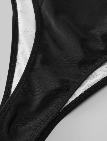 Maiô feminino assimétrico com forro e enchimento não removível