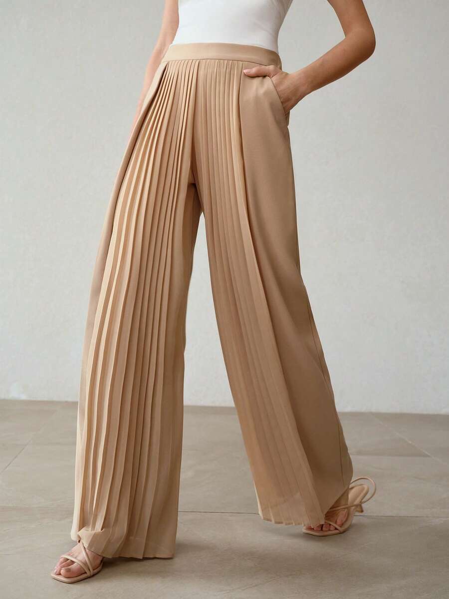 Pantalona Areia Dourada elegante para Primavera Verão
