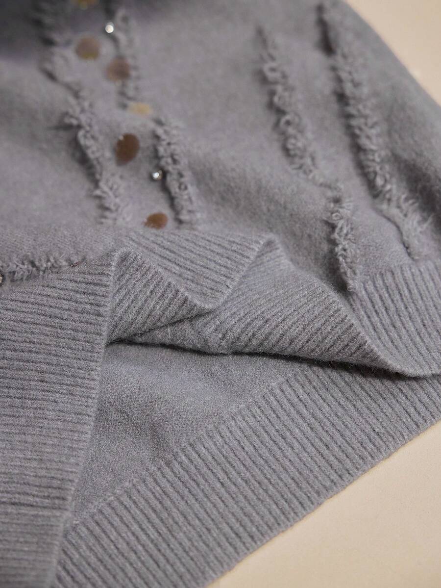 Suéter feminino fashion boutique com degradê sofisticado
