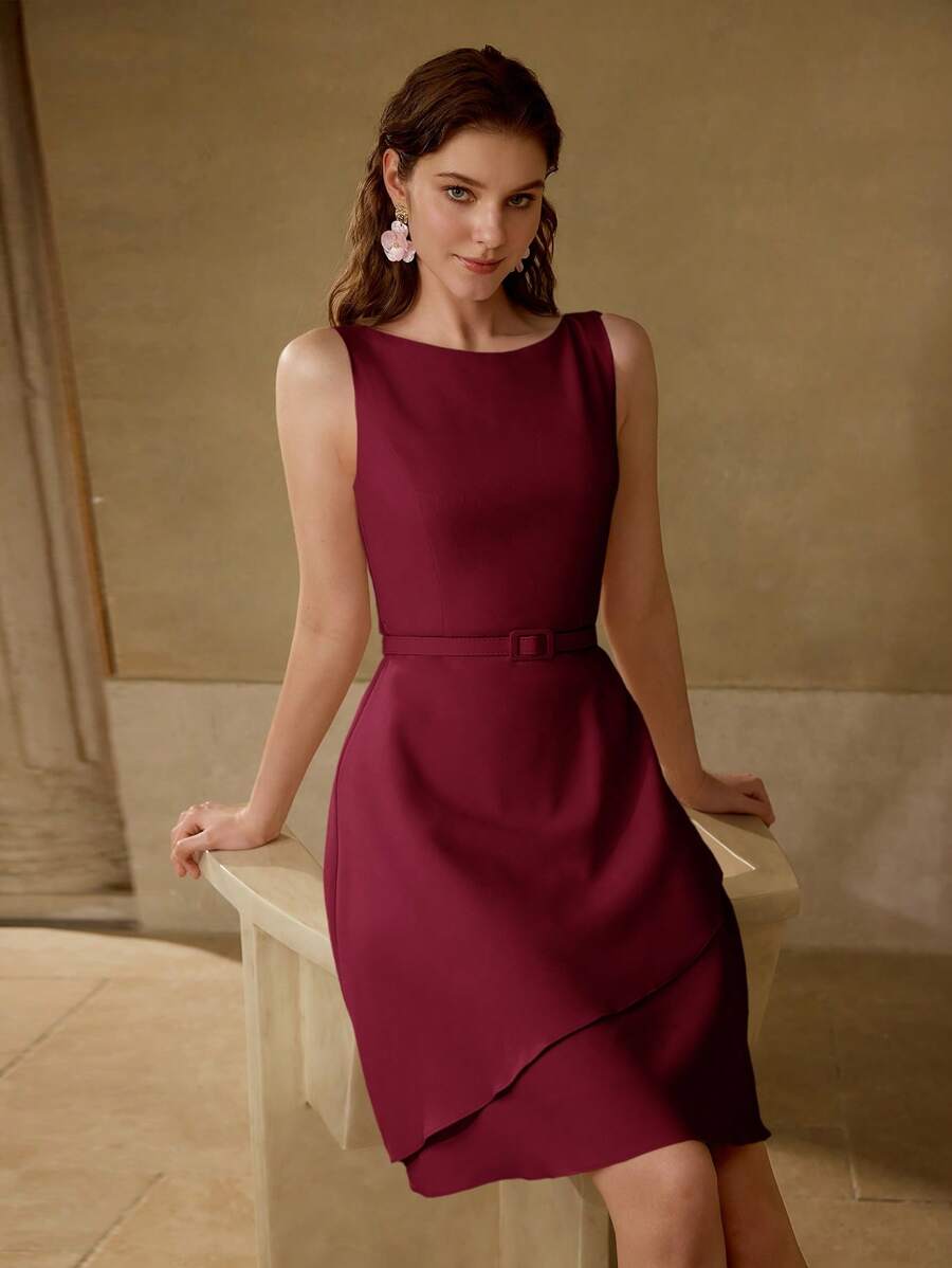 Vestido Feminino cor  Clarete - Verão 2027- Boutique do Encanto 