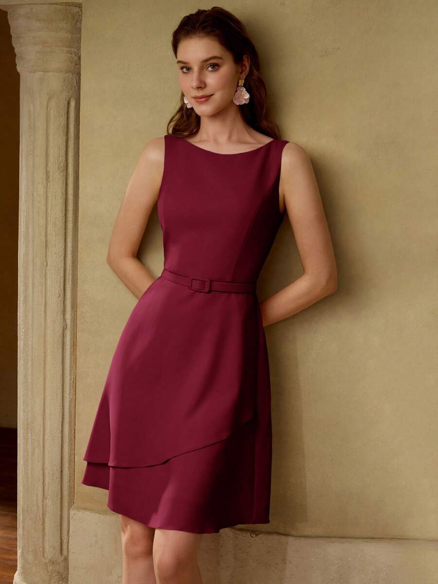 Vestido Feminino cor  Clarete - Verão 2027- Boutique do Encanto 