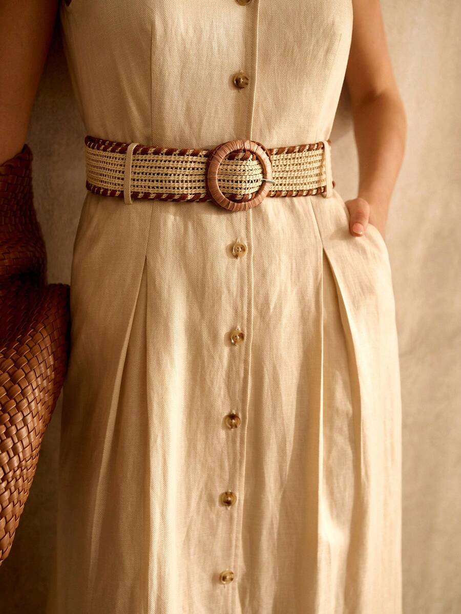 Vestido midi feminino Baunilha Pastel  - Boutique do Encanto 