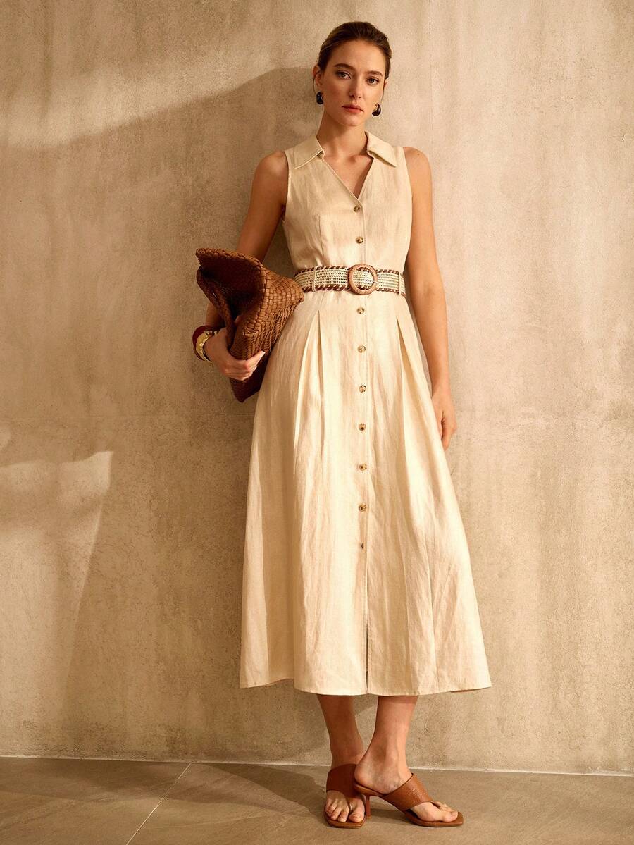 Vestido midi feminino Baunilha Pastel  - Boutique do Encanto 