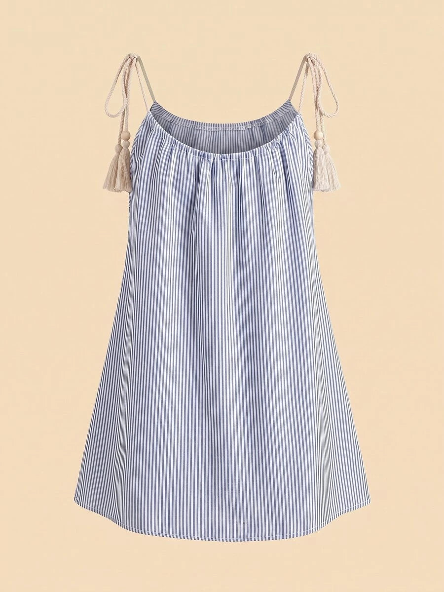 Vestido de Praia Feminino - Estampa de Palmeira e Detalhe de Nó