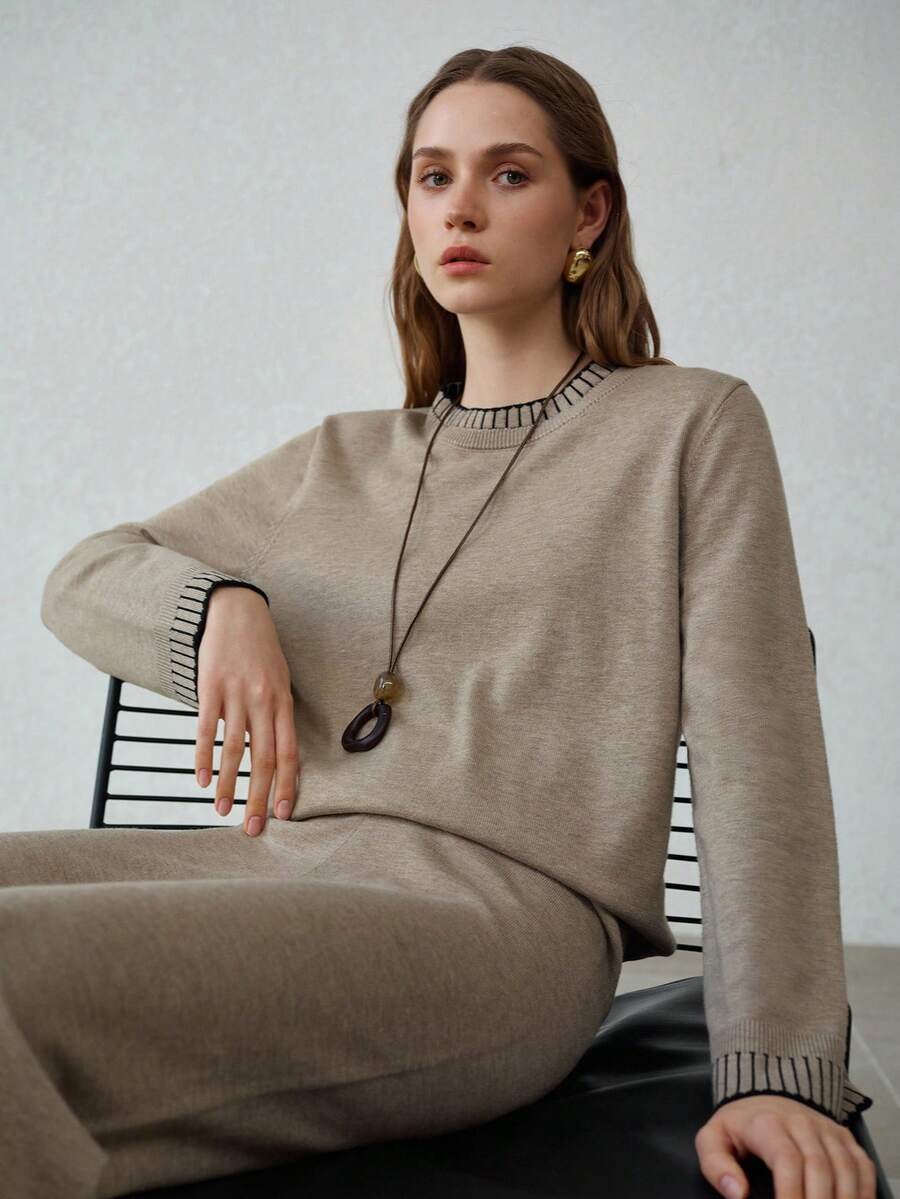 conjunto feminino confortável e moderno estilo sofisticado inverno