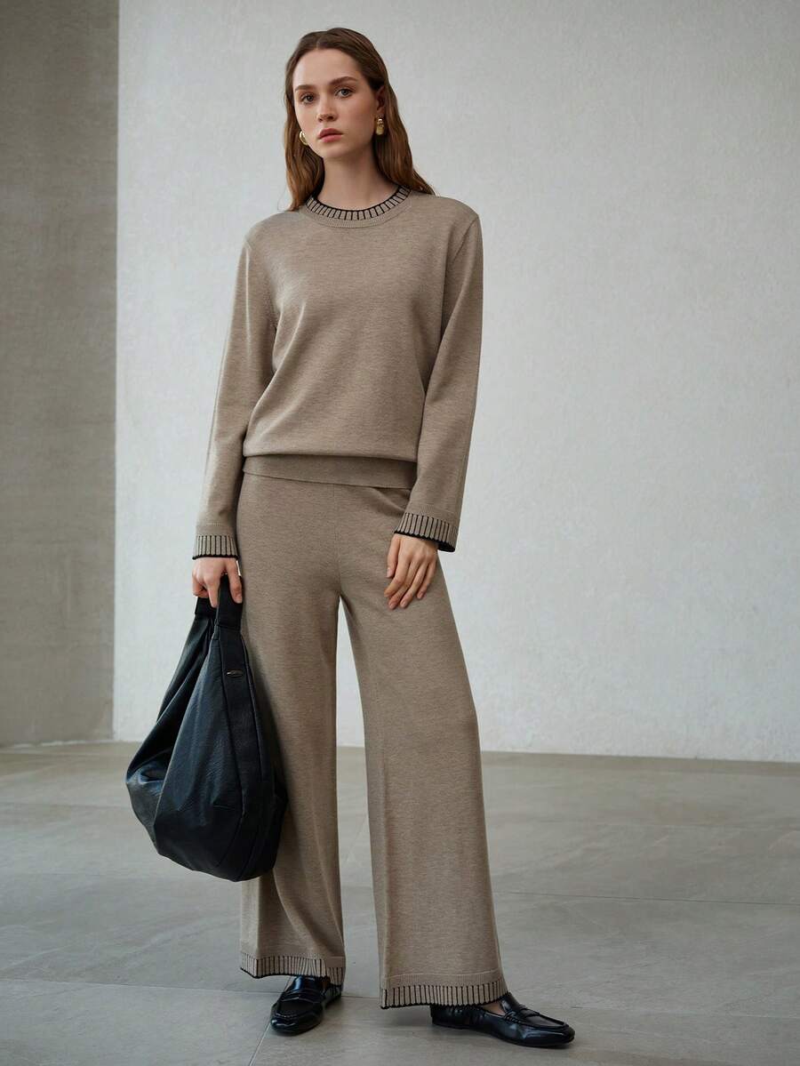 conjunto feminino confortável e moderno estilo sofisticado inverno