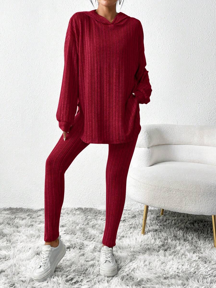conjunto feminino texturizado canelado para dia a dia